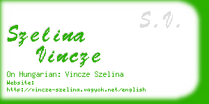 szelina vincze business card